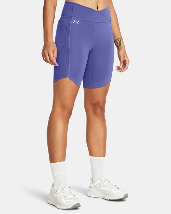 Women's UA Motion Crossover Bike Shorts in Purple image number 0
